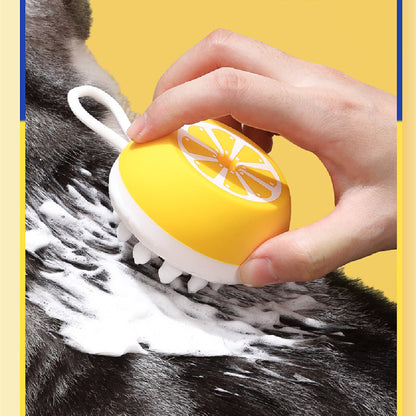 Pet Dog Cat Bath Brush 2-in-1 Pet SPA Massage Comb Soft Silicone Pet Shower